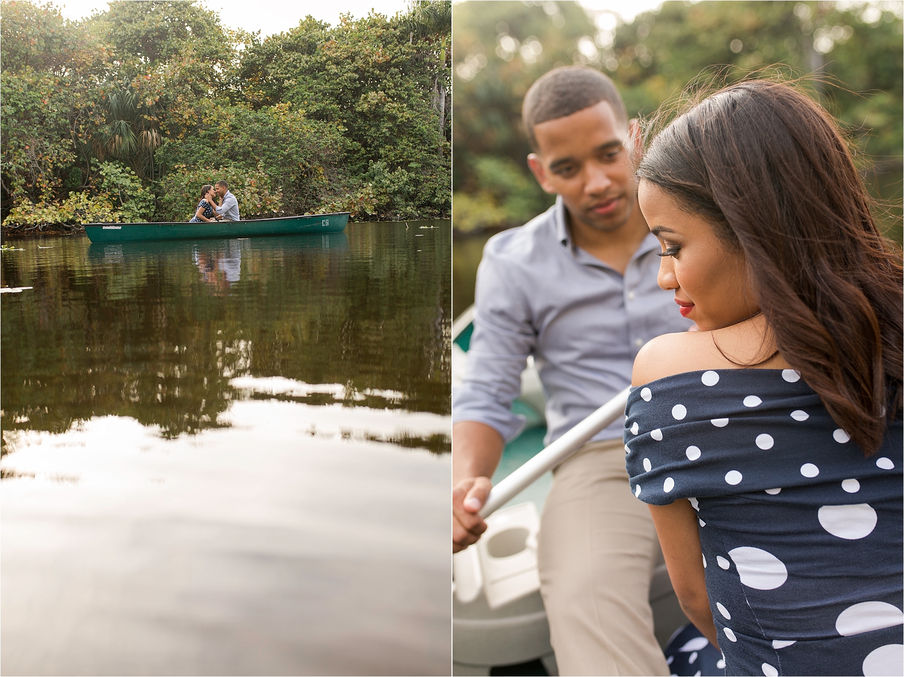 vintage inspired engagements canoe