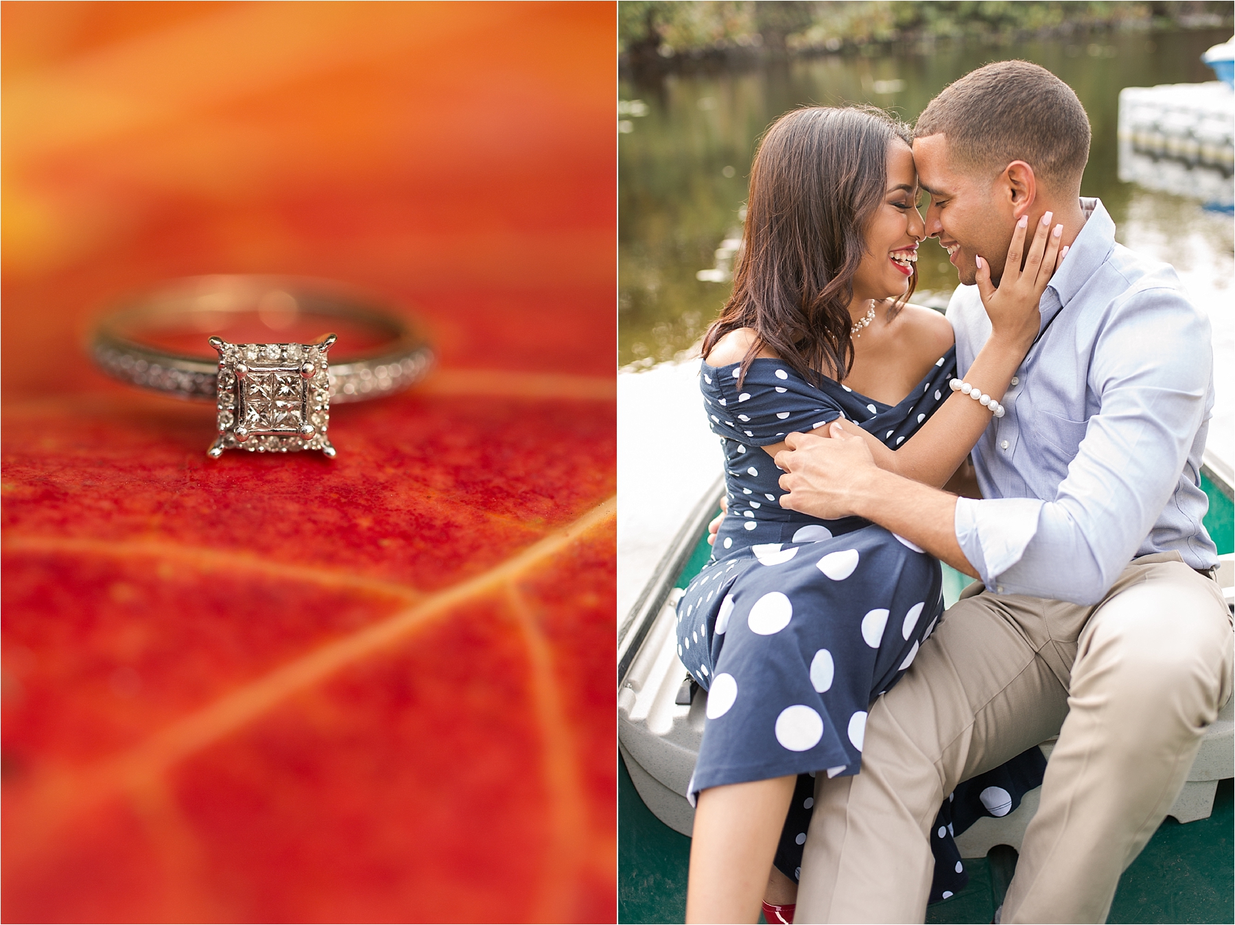 vintage inspired engagements canoe