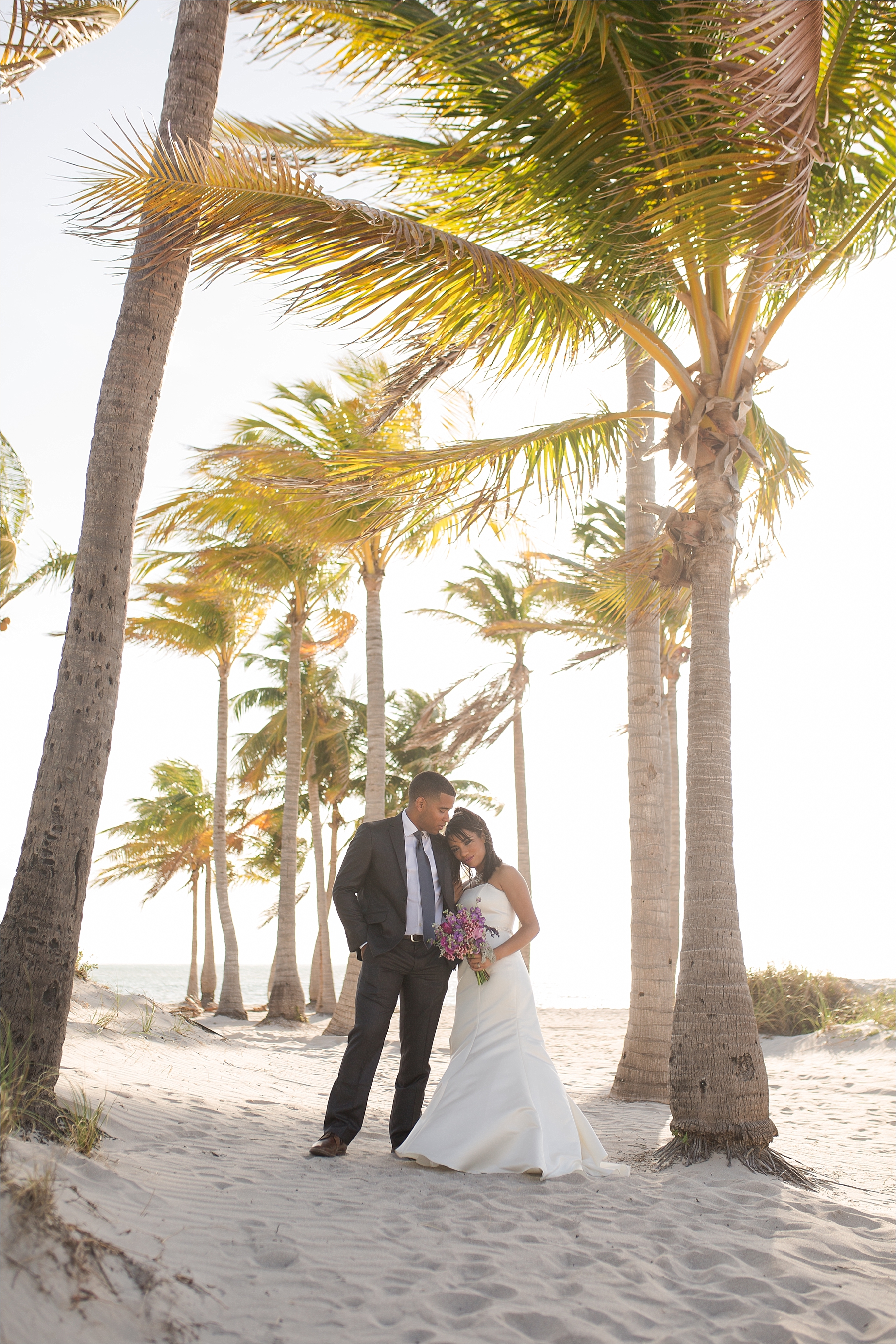 miami bride and groom beach portraits