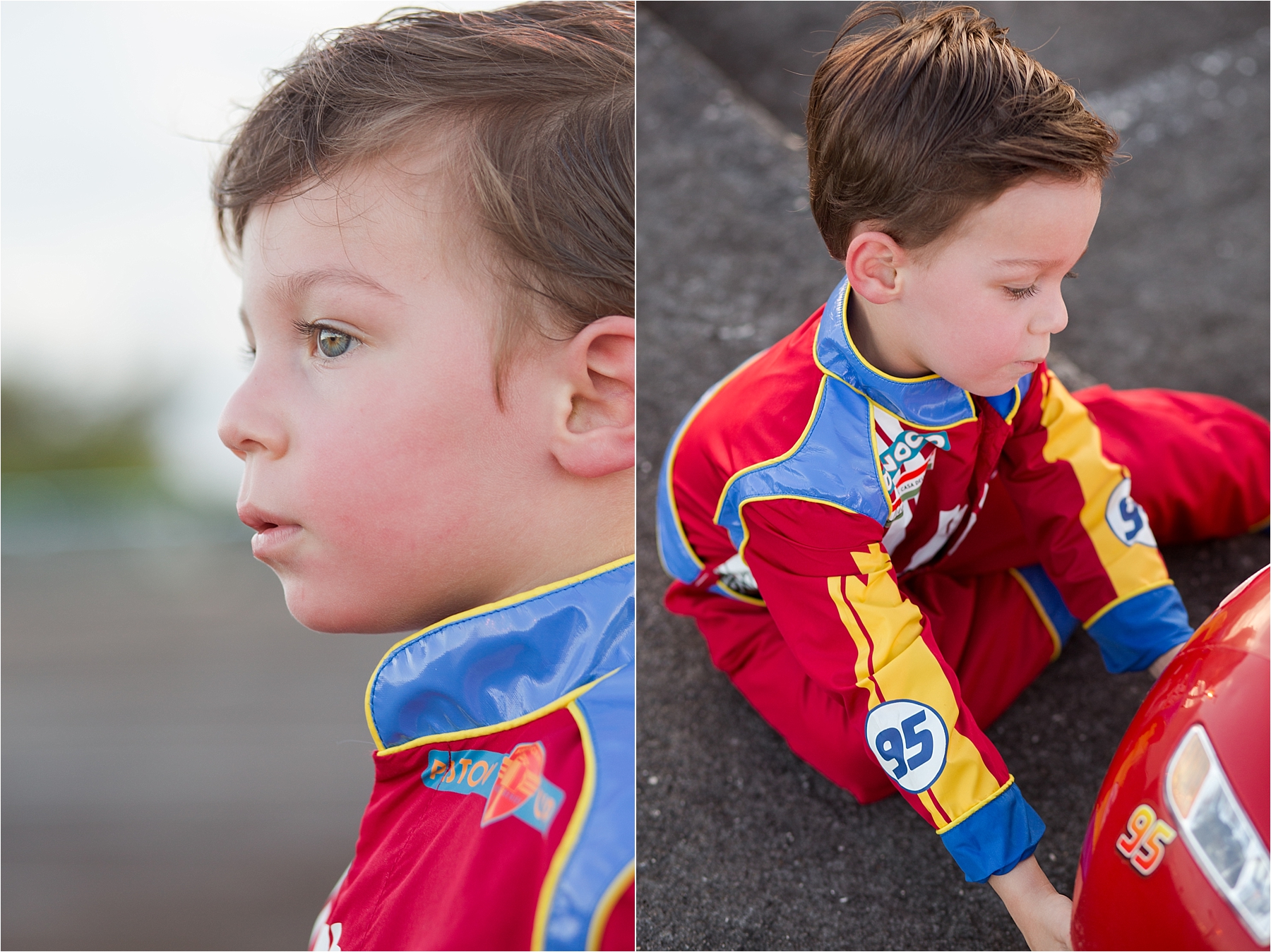 twin boys lightning mcqueen racecars racing suits