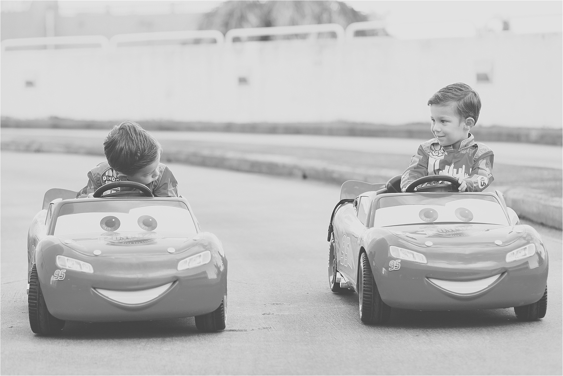 twin boys lightning mcqueen racecars racing suits